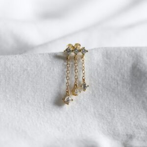 Puce pendante Strass
