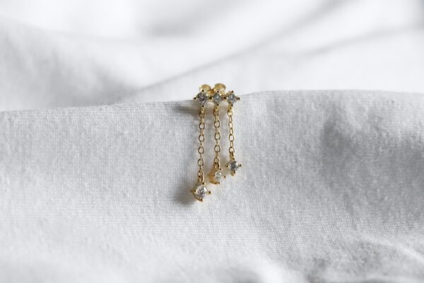 Puce pendante Strass